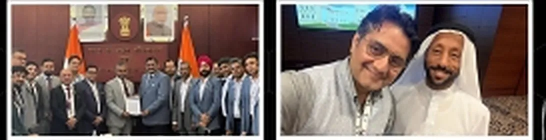 Dubai: Vaidya (Dr.) Piyush Juneja with officials at the office of the Consulate General of India, Dubai (as a part of the Indian delegation).