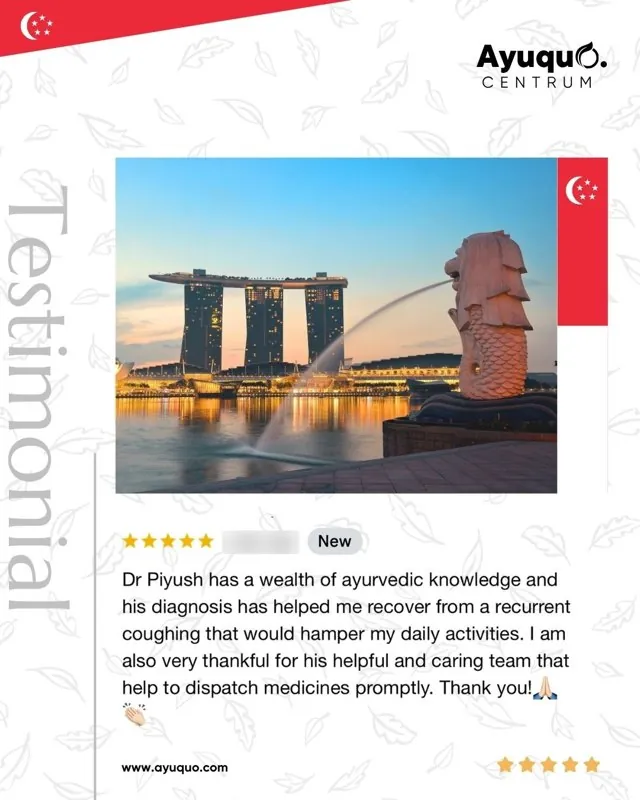 Patient testimonial from Singapore: care for a recurrent cough, with medicines dispatched promptly